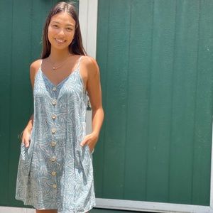 Summer Blue Palm Dress